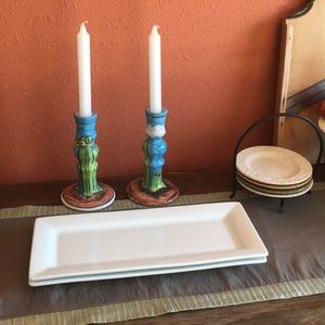 BH&G White rectangular serving plates set of 2